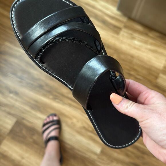Black Strappy Sandal Size 9 - Picture 1 of 5